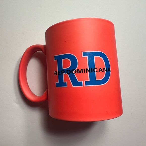 DOMINICAN REPUBLIC Red Blue Dining Mug Bold Republica Domenica RD Design CUP - Picture 2 of 3